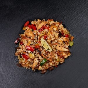 Рис с курицей терияки